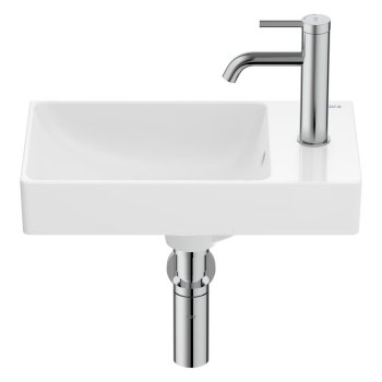 Раковина подвесная ROCA Ona, прямоугольная, 45×26 см, асимметричная, белый